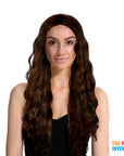 Long Wavy Middle Part Wig (Brown)