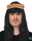 Mens Native American Headband Wig
