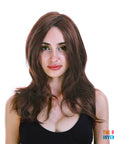 Brown Wavy Layered Wig