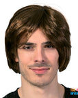 Mens Middle Part Wig (Dark Brown)