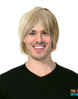 Mens Middle Part Wig (Dirty Blonde)