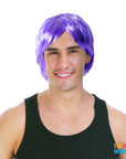 Mens Middle Part Wig (Purple)