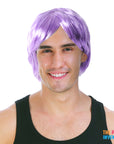 Mens Middle Part Wig ( Light Purple)