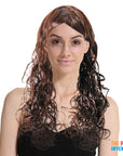 Wet Look Curly Wig (Dark Brown)