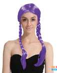 Purple Plaited Wig