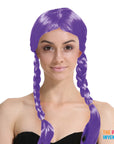 Purple Plaited Wig