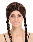 Brown Plaited Wig