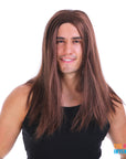 Mens Long Wig (Brown)