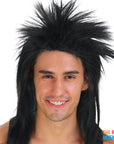 Black Spiky Punk Rock Wig