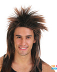 Brown Spiky Punk Rock Wig