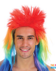 Rainbow Spiky Punk Rock Wig