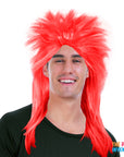 Plain Red Spiky Punk Rock Wig