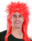 Plain Red Spiky Punk Rock Wig