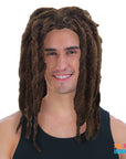 Mens Rastas Dreadlocks Wig (Brown)
