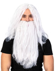 Frizzy Wizard Wig & Beard Set