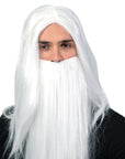 White Wizard Wig & Beard Set