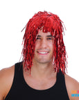 Red Tinsel Wig