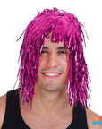 Pink Tinsel Wig