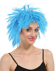 Ladies' Blue Spiky Wig