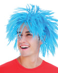 Men's Blue Spiky Wig