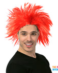 Men's Red Spiky Wig