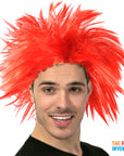 Men's Red Spiky Wig