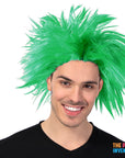 Men's Green Spiky Wig