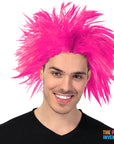 Men's Pink Spiky Wig