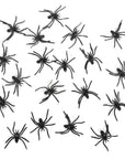 Plastic Spiders Black (20pcs)