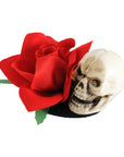 Day of the Dead Skull & Rose Hairpiece