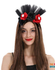 Day of the Dead Rose Net Headband