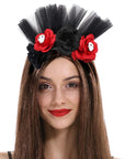 Day of the Dead Rose Net Headband