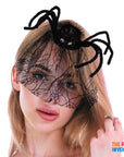 Spider Veiled Hair Clip