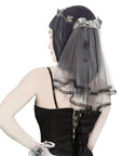 Zombie Bride Skull Veil