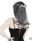 Zombie Bride Skull Veil