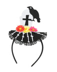 Graveyard headband with flowers