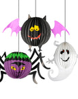 3D Halloween Decorations (3pk) Bat Spider Ghost