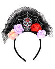 Day of the dead Floral Skull Headband
