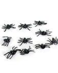 Assorted Plastic Spiders Black (10pcs)