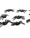 Assorted Plastic Spiders Black (10pcs)