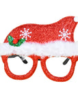 Sparkly Red Santa Christmas Party Glasses