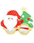 Santa and Christmas Tree Party Glasses
