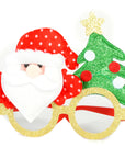 Santa and Christmas Tree Party Glasses