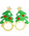 Glitter Christmas Tree Party Glasses