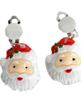 Santa Claus Clip On Earrings