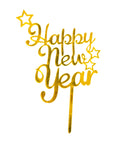 Happy New Year Cake Topper (Gold)