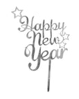 Happy New Year Cake Topper (Silver)