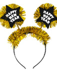 Happy New Year Star with Tinsel Headband (Gold)