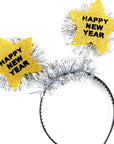 Happy New Year Star Tinsel Headband