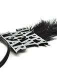 Happy new Year Feather Headband